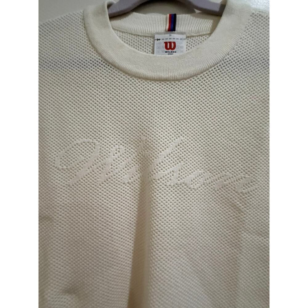 Wilson Cream Peyton Open Knit Cropped Tee - Size XS - Picture 2 of 7
